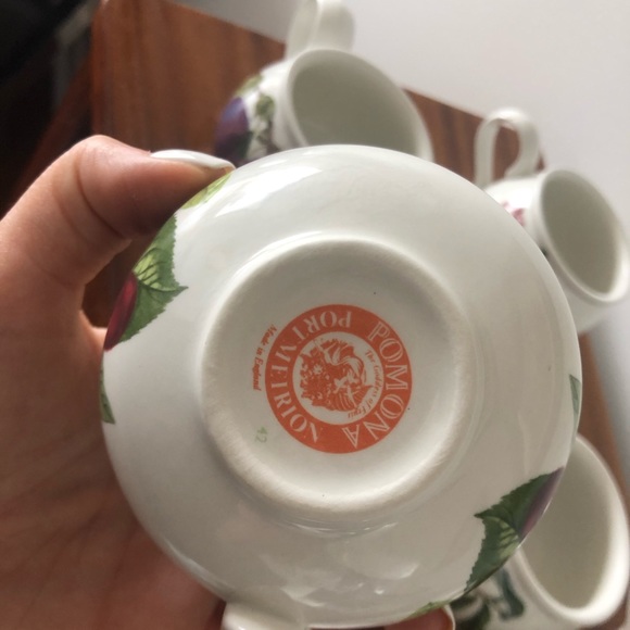 Portmeirion Pomona tea cups set of 8 - Picture 7 of 9